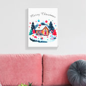 クリスマス：暖かく居心地の良いホリデーシーズン キャンバスプリント (インサイチュ (リビング))