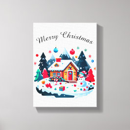 クリスマス：暖かく居心地の良いホリデーシーズン キャンバスプリント