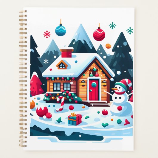 クリスマス：暖かく居心地の良いホリデーシーズン プランナー手帳 (正面)