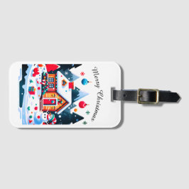 クリスマス：暖かく居心地の良いホリデーシーズン ラゲッジタグ