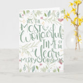 クリスマス　最も素敵な季節です カード (黄色い花)