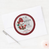 クリスマス – 最も素晴らしい時間格言 ラウンドシール (封筒)