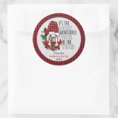 クリスマス – 最も素晴らしい時間格言 ラウンドシール (バッグ)