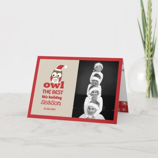 クリスマス・最高のホリデーの写真カードを開く シーズンカード (正面)