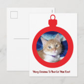 クリスマス、最高の猫のママ シーズンポストカード (正面/裏面)