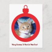 クリスマス、最高の猫のママ シーズンポストカード (正面)