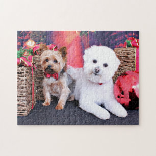 クリスマス-最高ヨークシャーテリア- Bichon Frise Mori ジグソーパズル
