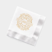 クリスマス：木の枝レースのようフィリグリーの姓 箔ナプキン (左)