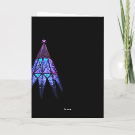 クリスマス、木の5月の幸福の白熱 シーズンカード (裏面)