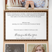 クリスマス　木製 ヴィンテージ　マルチフォト 三つ折りクリスマスカード (内部中)