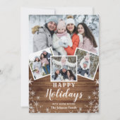 クリスマス 木製 5枚写真 グリーティング シーズンカード (正面)