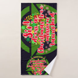 クリスマス、木、ミッションタオル バスタオル