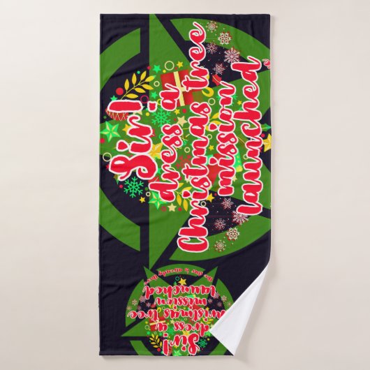 クリスマス、木、ミッションタオル バスタオル (バスタオル)