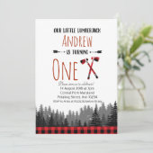 クリスマス 林業の男の誕生日 森の招待状 招待状 (スタンド正面)