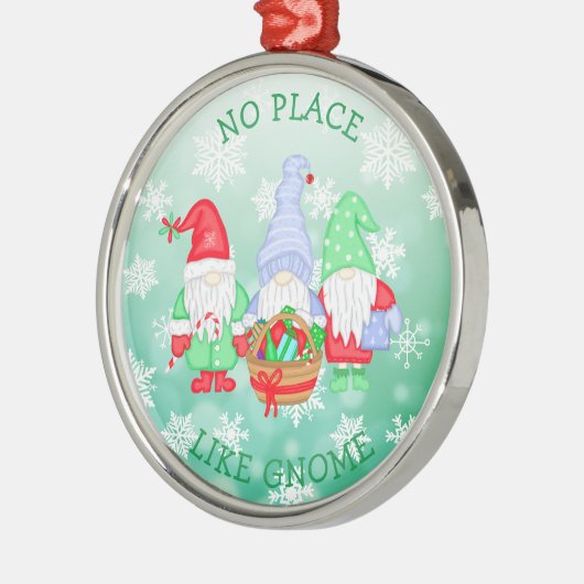 クリスマス、格言のような場所はない メタルオーナメント (左)