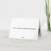 クリスマス、格言は雪だるまカードを造ります シーズンカード (裏面)