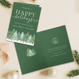 クリスマス 森のHappy Holidays企業ロゴ