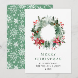 クリスマス 森 もみの木 わっか 赤い実 シーズンカード