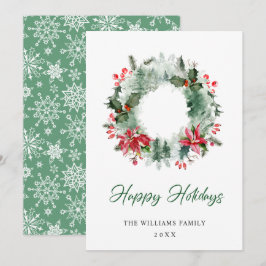 クリスマス 森 もみの木 わっか 赤い実 シーズンカード
