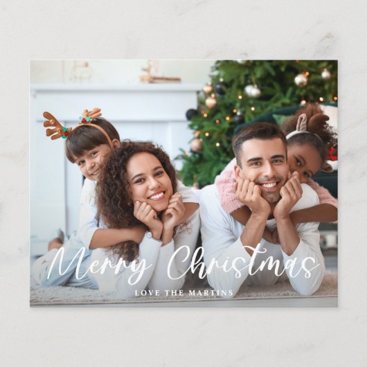 クリスマス 楽しい手書き風スクリプト 写真 チラシ (正面)