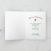 クリスマス、模様のラッフル、装飾 カード (内部)