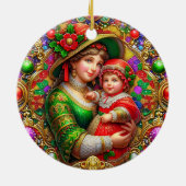 クリスマス～母と子19世紀～ セラミックオーナメント (裏面)