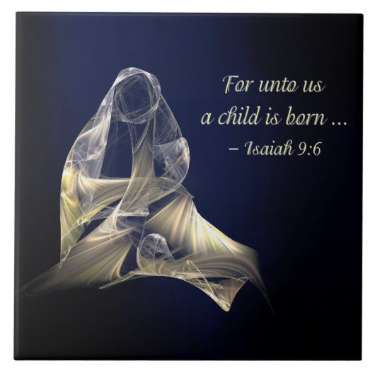 クリスマス – 母と子 タイル (正面)