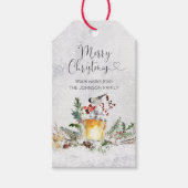 クリスマス 水彩画 お名前入り ギフトタグ (正面)