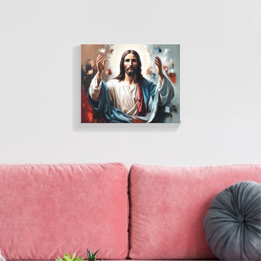 クリスマス：永遠の光の抱擁 キャンバスプリント (インサイチュ (リビング))