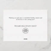 クリスマス 法人向け グリーティング ゴールド 箔シーズンカード (裏面)