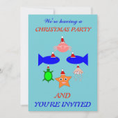 クリスマス 海の生き物 オーダーメイド 招待状 (正面)