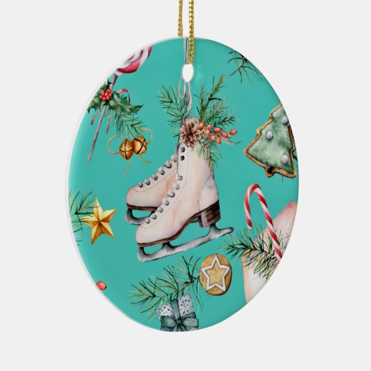 クリスマス 海の緑色 クッキー 松 滑り止め オーナメント (右)