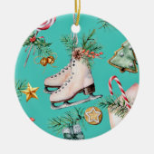クリスマス 海の緑色 クッキー 松 滑り止め オーナメント (正面)