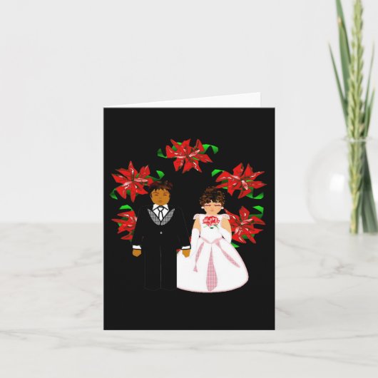 クリスマス 混血の結婚カップルとリース I (正面)