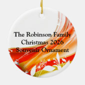 クリスマス、渦巻のキリストを保って下さい セラミックオーナメント (裏面)