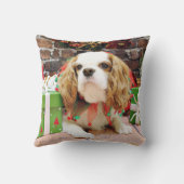 クリスマス-無頓着なチャールズ王スパニエル犬Mei Mei クッション (裏面)
