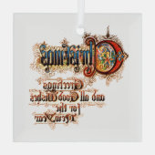 クリスマス（照明付き文字） ガラスオーナメント (裏面)