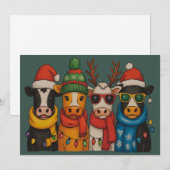 クリスマス 牛 愛好者 ファームハウス 農場 サンタ ハイランド (正面/裏面)