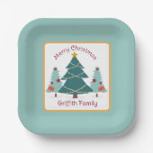 クリスマス!特別な家族の休日 ペーパープレート (正面)