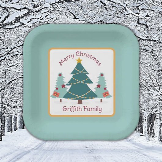 クリスマス!特別な家族の休日 ペーパープレート