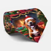クリスマス（犬）スタッフォードのブル・テリア ネクタイ (ロール)