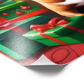 クリスマス（犬）スタッフォードのブル・テリア フォトプリント            (角)