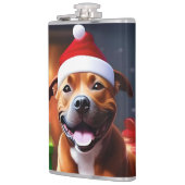 クリスマス（犬）スタッフォードのブル・テリア フラスク (左)