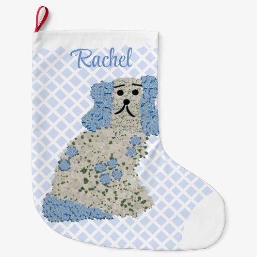 クリスマス(犬)スタッフォードドッグ ラージクリスマスストッキング (正面)