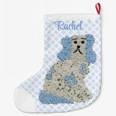 クリスマス(犬)スタッフォードドッグ ラージクリスマスストッキング (裏面)