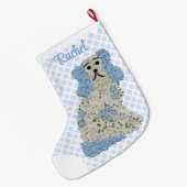 クリスマス(犬)スタッフォードドッグ ラージクリスマスストッキング (裏面 (吊り時))