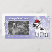クリスマス(犬)スタッフォードブルテリア シーズンカード (正面/裏面)
