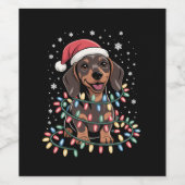 クリスマス 犬 ダックスフント サンタ クリスマス ウィーナー ワインラベル (シングルラベル)