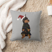 クリスマス(犬)ドーベルマン・ピンシェル クッション (ブランケット)
