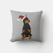 クリスマス(犬)ドーベルマン・ピンシェル クッション (正面)